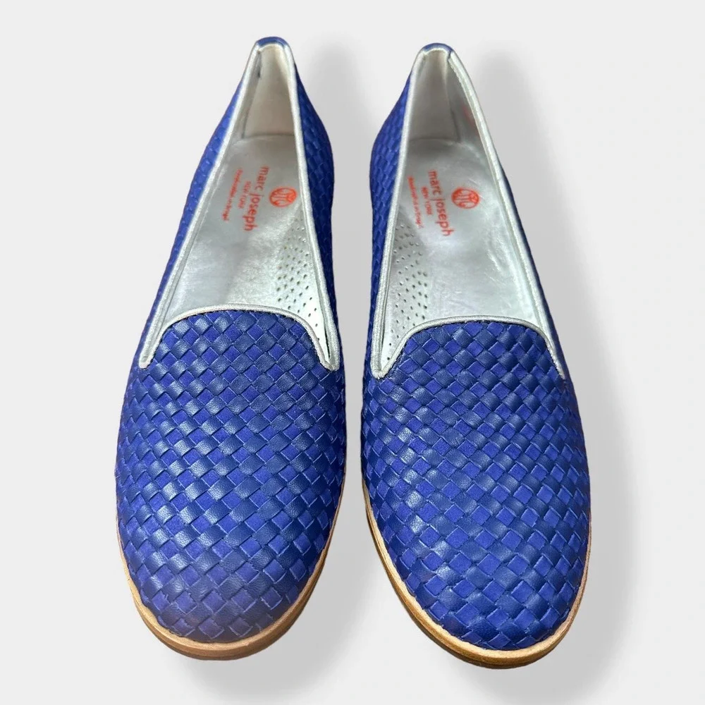 Marc Joseph New‎ York Leather Columbus Flats in Blue size 7.5